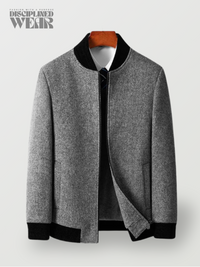 Chaqueta de Lana Herringbone Casual para Hombre