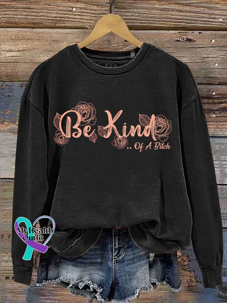 Sudadera informal con estampado Everything Be Kind