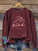 Sudadera informal con estampado Everything Be Kind