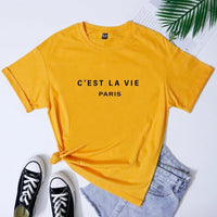 Bonita camiseta clásica de mujer para las vacaciones en París