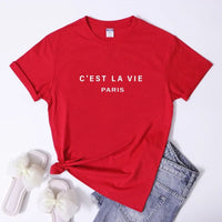 Bonita camiseta clásica de mujer para las vacaciones en París